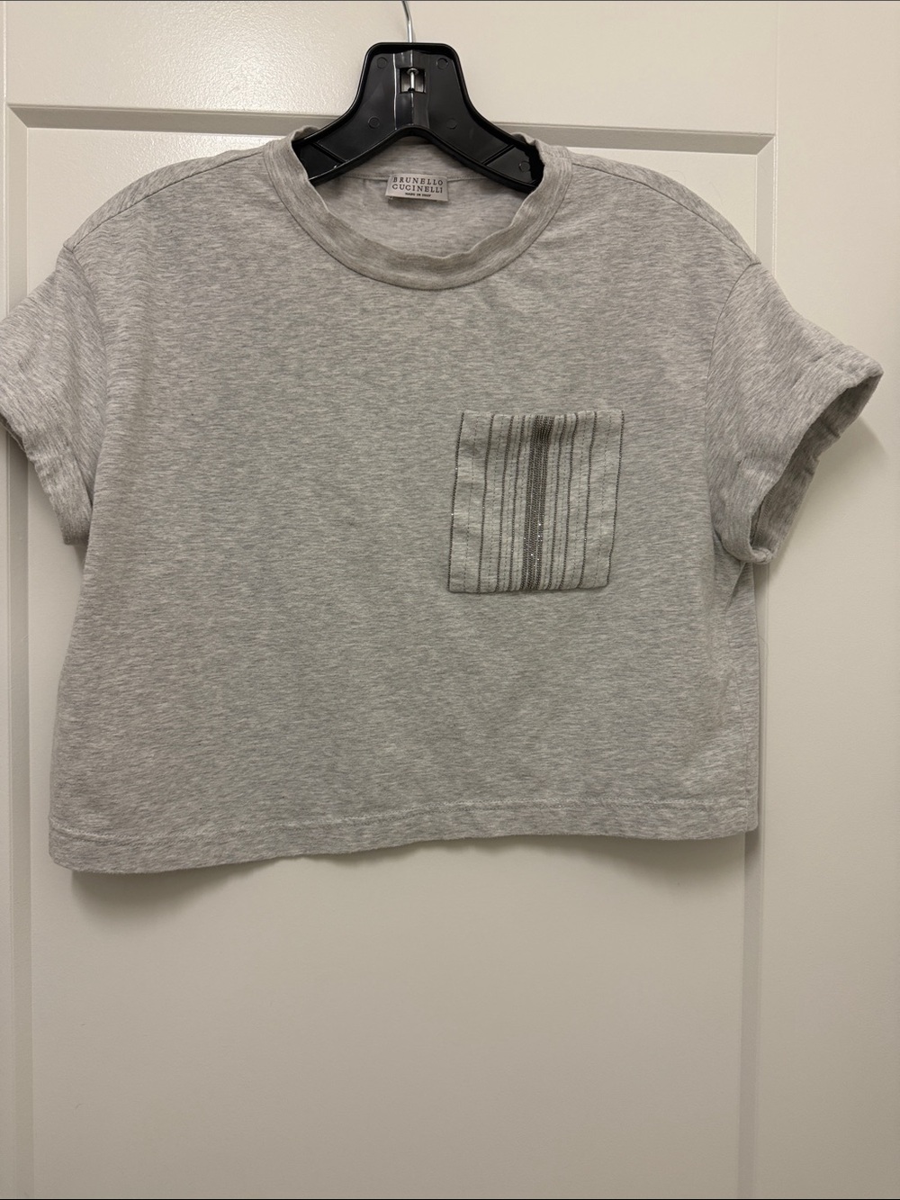 Brunello Cucinelli Gray Pocket Tee XS